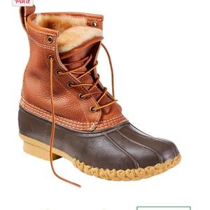 LL Bean shearling lined 8” women’s boots